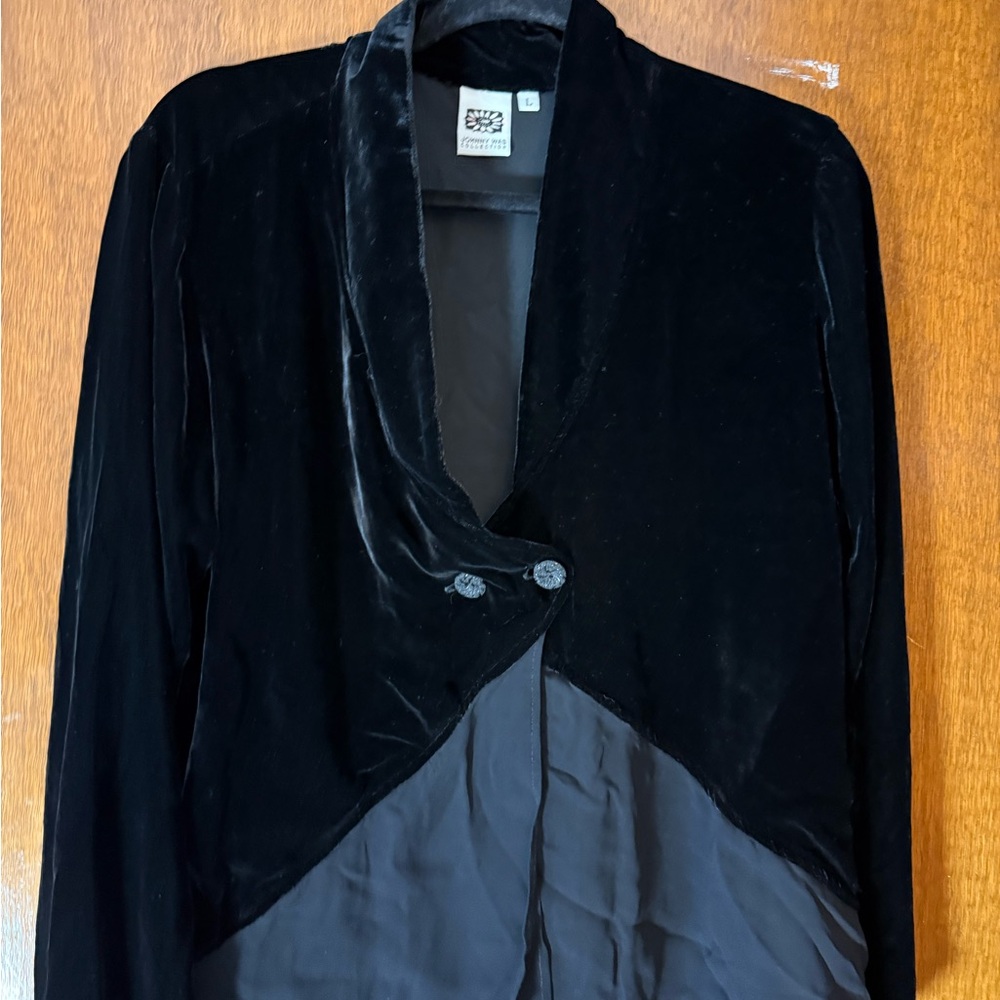 Vintage Johnny Was Black Velvet Blazer